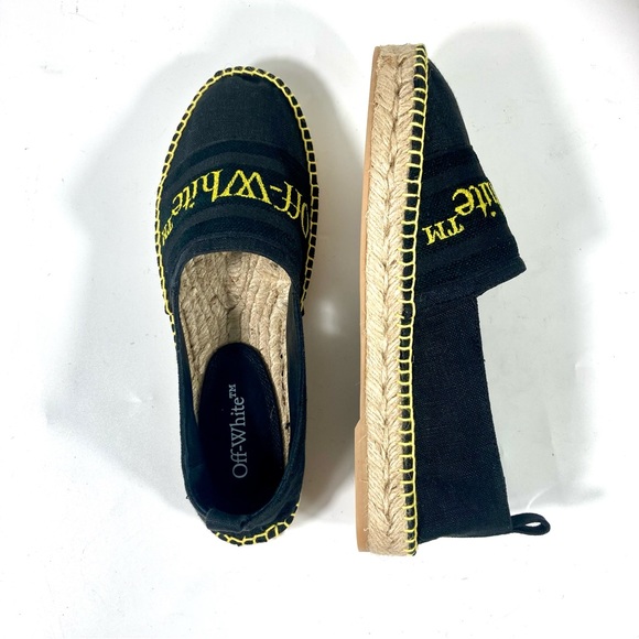 Off-White Bookish Logo Espadrille Black Size 38 NEW - Picture 6 of 17